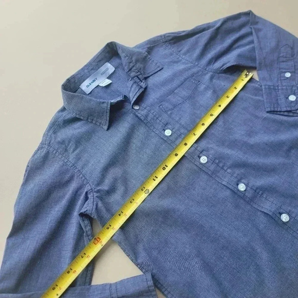 Lot Of 2 Old Navy Built-In Flex Navy Blue Boys White Button Down Size S (6-7) - Picture 12 of 15